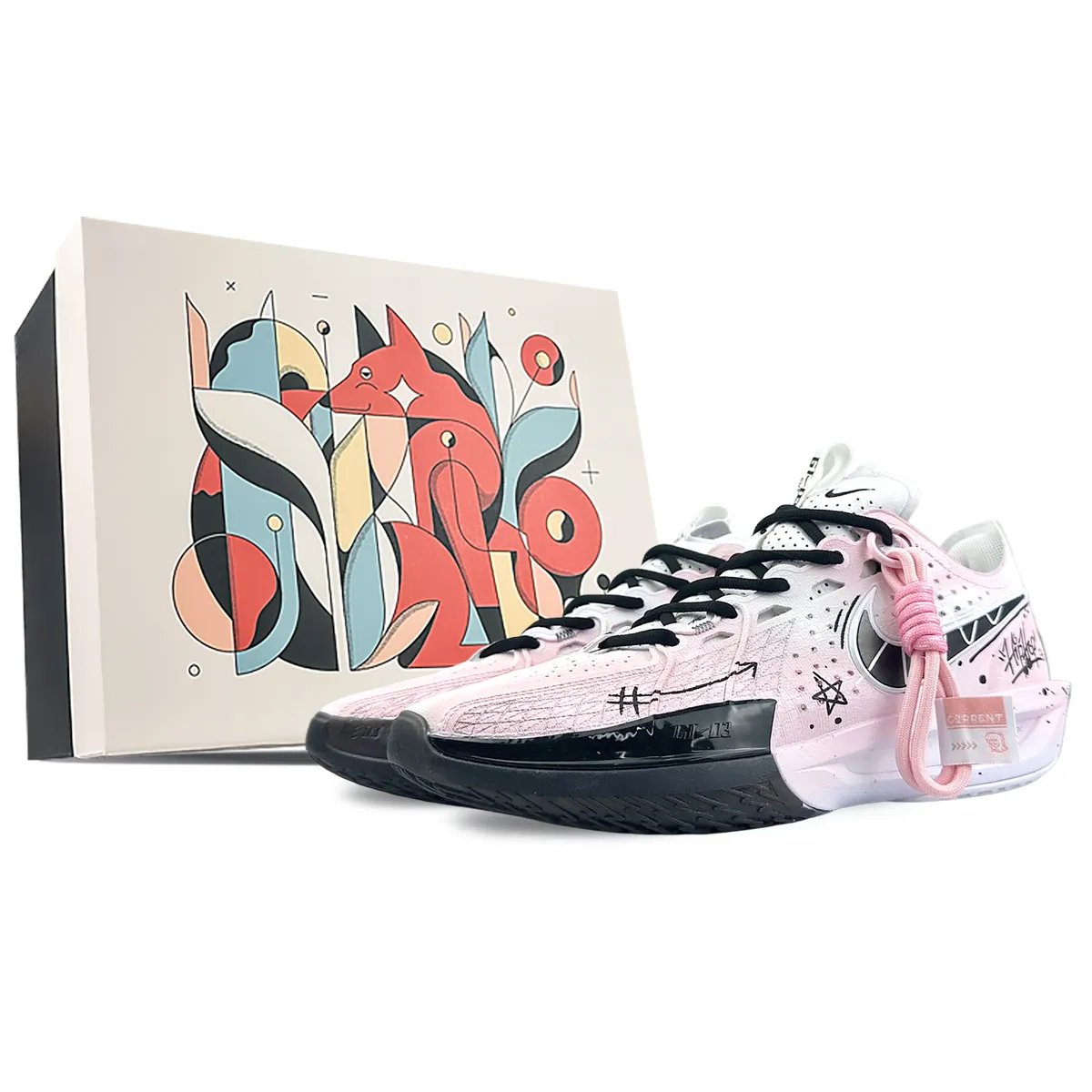 Nike G.T. Cut 3 Low top Basketball Shoes Unisex Black Pink
