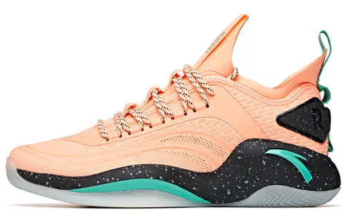 Anta RR6 Cushioning Slip Resistant Lightweight Low top Basketball Shoes Men's Neon Orange