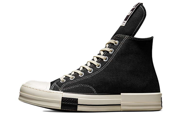 Rick Owens DRKSHDW x Converse 1970s Chuck Taylor All Star High joint model, wear-resistant, high-top canvas shoes, same style for men and women, black