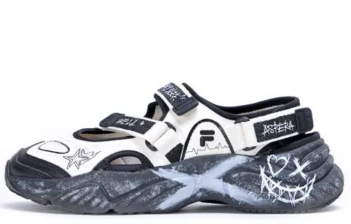FILA FUSION Conch Beach Sandals Women's Black White