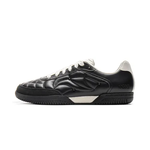 Li Ning Cushioning Slip Resistant Abrasion Resistant Low top Casual Shoes Unisex Black