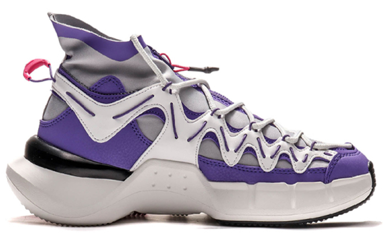 Li Ning Essence 2.3 Slip Resistant Abrasion Resistant High top Vintage Basketball Shoes Women’s Purple