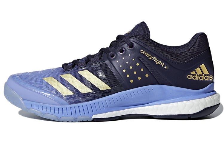 Adidas Crazyflight Comfortable Slip Resistant Abrasion Resistant Low top Running Shoes Men's Azure Blue
