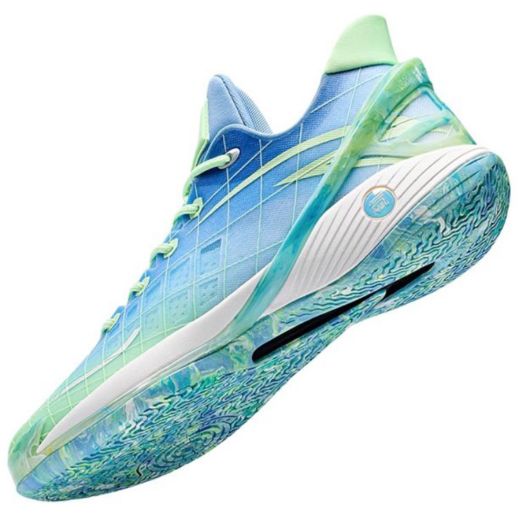 Anta Crazy 2024 Cushioning Slip Resistant Low top Basketball Shoes Men’s Blue Green