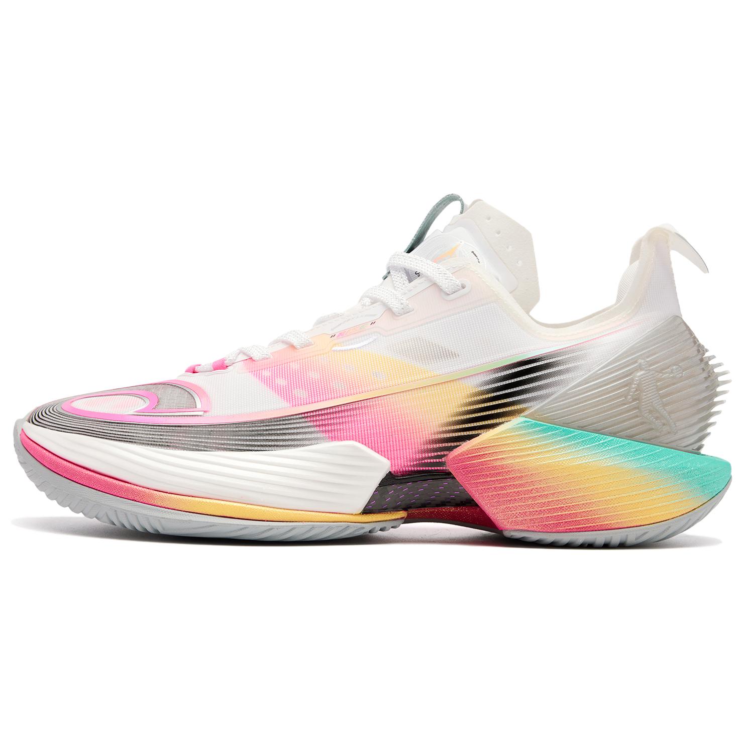 QIAODAN FE RISE Cushioning Coverage Rebound Grip Breathable Low Top Basketball Shoes Men’s White Green