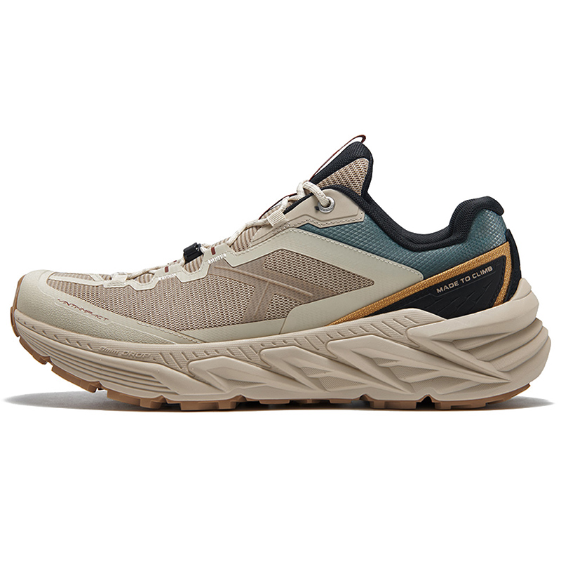 KAILAS Slip Resistant, Abrasion Resistant, Breathable Low top Mountaineering Hiking Shoes Men’s Sandstone/Birch White