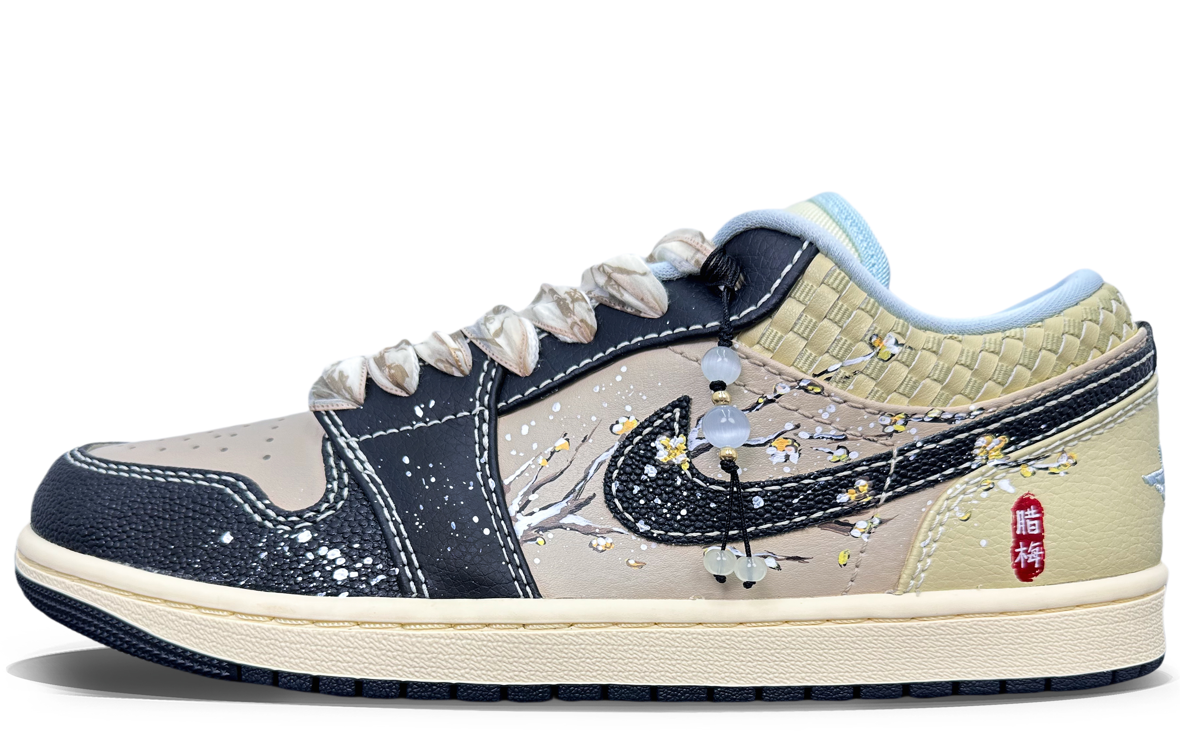 Jordan Air Jordan 1 Slip Resistant Slip Resistant Low top Vintage Basketball Shoes Men’s Ecru