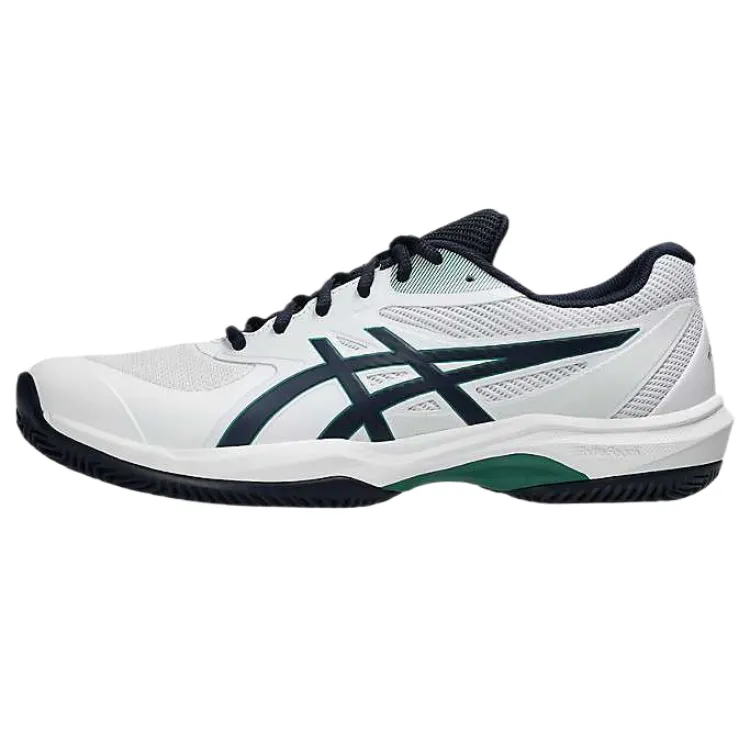 Asics GAME FF Synthetic Leather Cushioning Lightweight Low top Tennis Shoes Men's White Blue