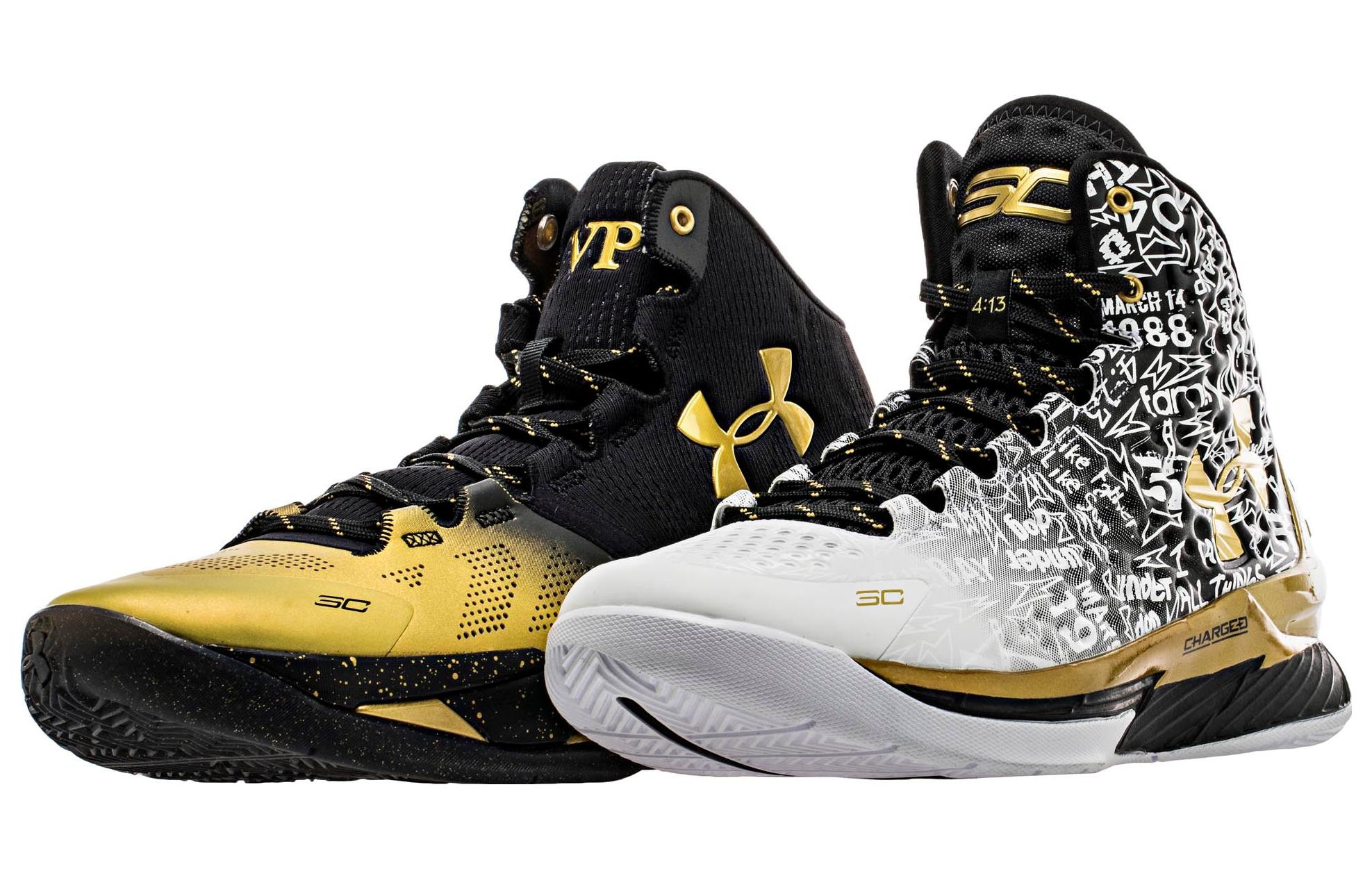 Мужские кроссовки Under Armour Curry 2 (черно-белые) — фото 3