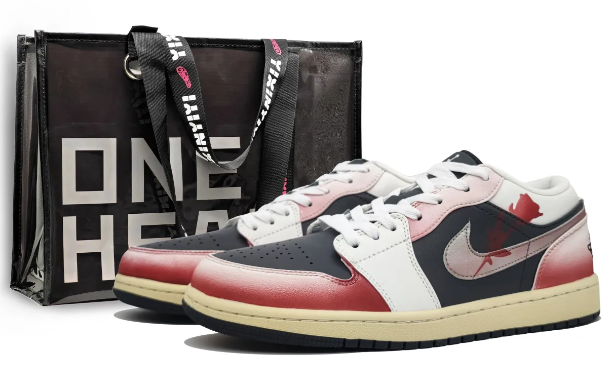 Jordan Air Jordan 1 Abrasion Resistant Breathable Abrasion Resistant Breathable Low top Vintage Basketball Shoes Unisex