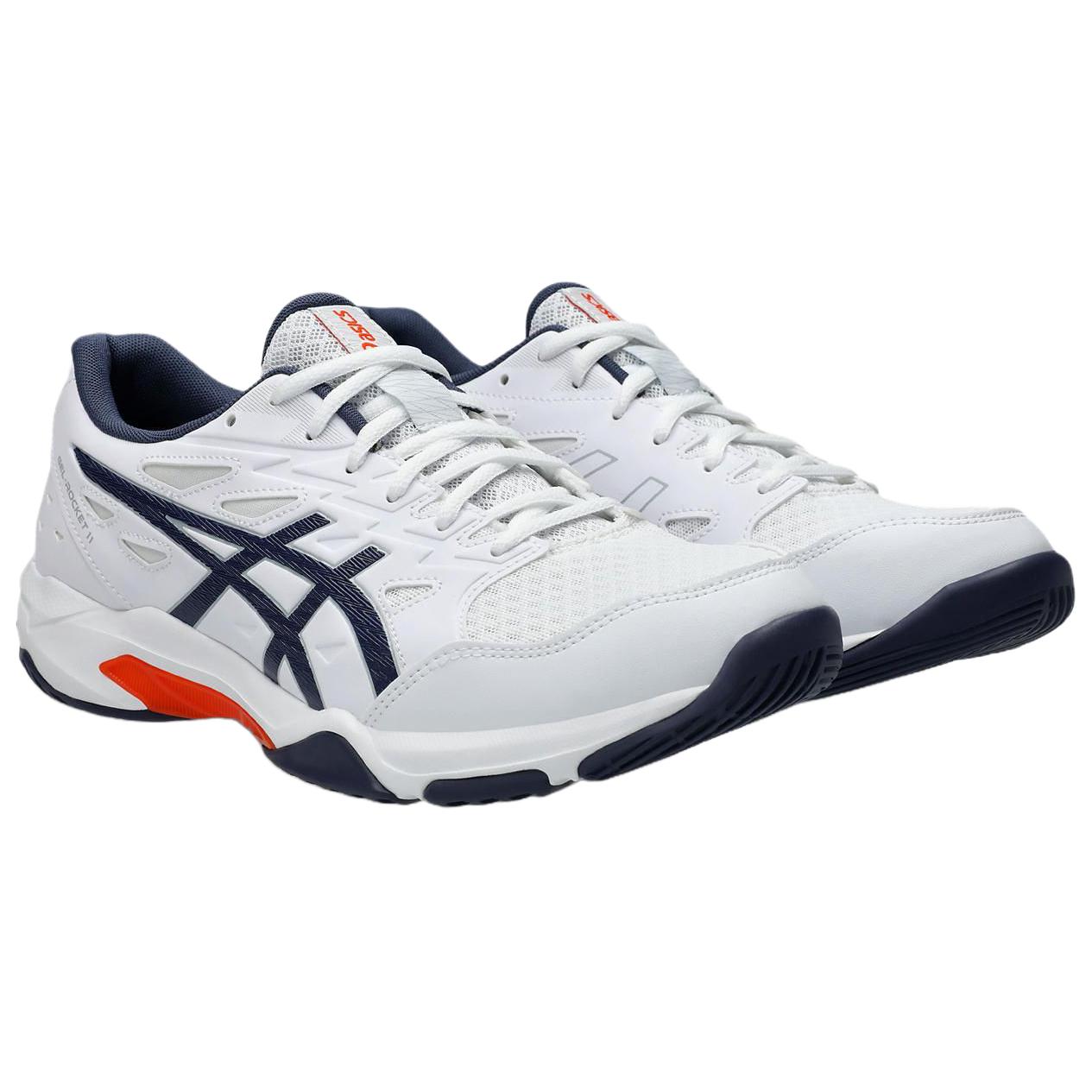 ASICS Gel Rocket 11 Abrasion Resistant Low top Training Shoes Unisex White
