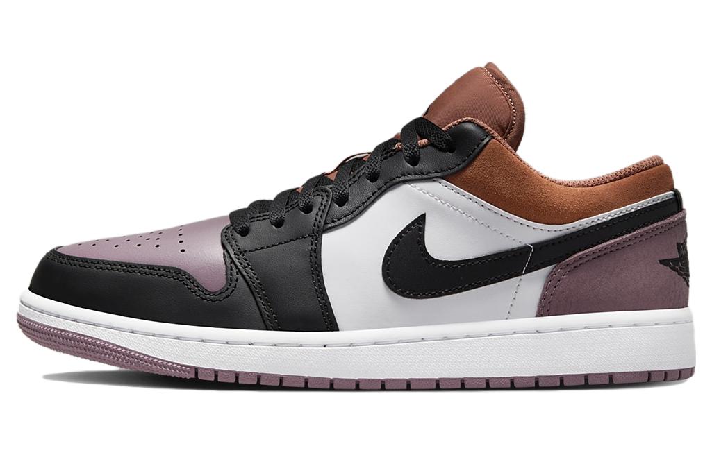 Мужские кроссовки Jordan Air Jordan 1 Low (бело-пурпурные)