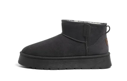 Global HUANQIU Warm and wear-resistant to increase wrapping. Limited to the Year of the Horse. Thickened with velvet. Retro and fashionable. Soft and comfortable. Simple thick sole. Versatile. Short-leg snow boots. Men's style.