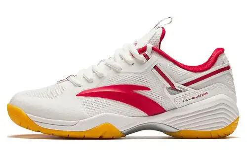 Anta Mesh Cushioning, Wear Resistant Low top Badminton Shoes Women's White Red