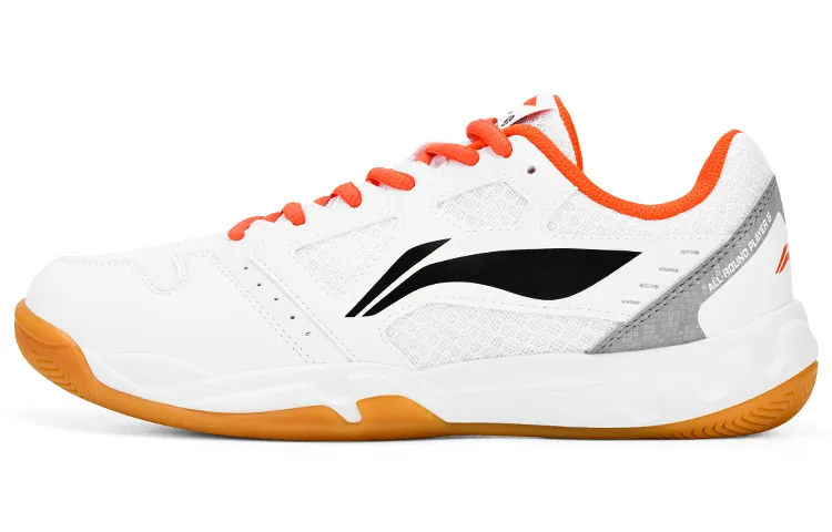 Li Ning Light Feather Abrasion Resistant Low top Badminton Shoes Unisex White Black