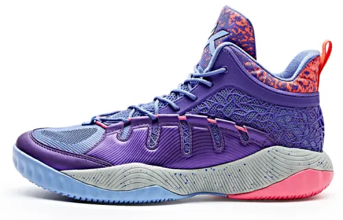 Anta Anta KT Series Thompson Outdoor 2 Comfortable Non-slip Lightweight Mid-top Practical Basketball Shoes Men's Purple