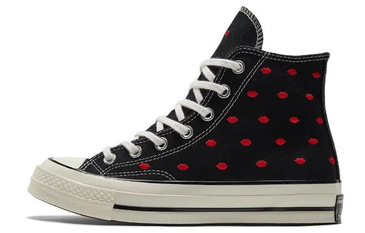 Chuck 70 Converse Embroidered Lips High 'Love Me - Black'