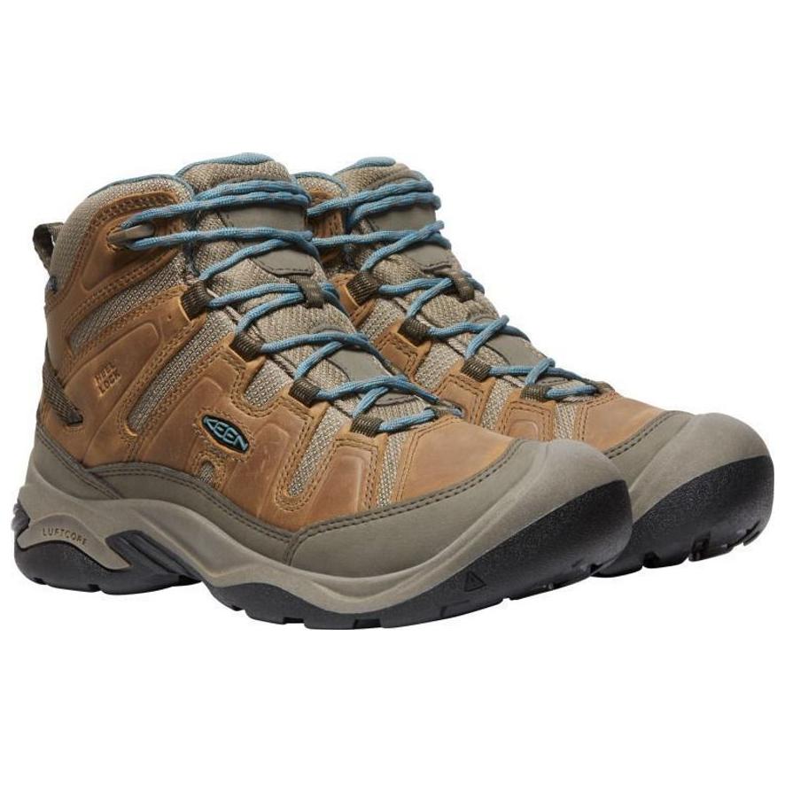 Keen Circadia Slip Resistant Waterproof Non Slip And Waterproof High top Hiking Shoes Women’s Brown Gray