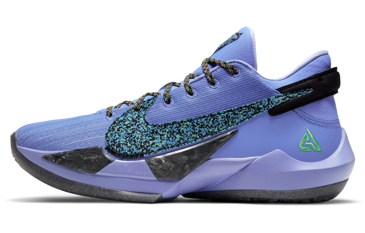Nike Freak 2 Zoom EP \"Play For The Future\" All Stars Play around the Future Fabric Synthetic Leather Shoes Shoes, Shock Absorbing, Anti-slip and Wear Resistant, Low Top Practical Basketball Shoes, Men's Model Purple Green Domestic Version