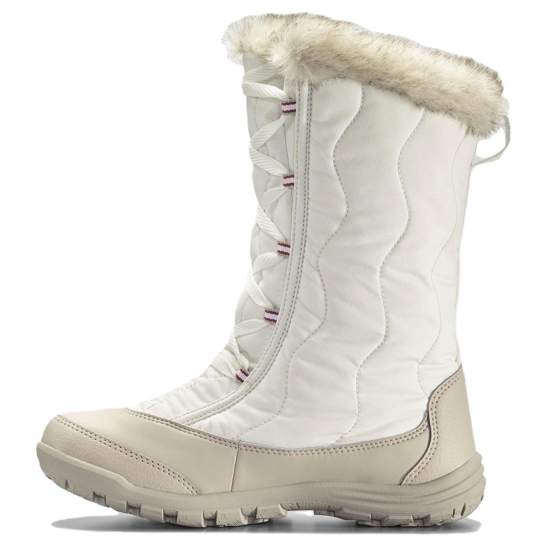 DECATHLON Abrasion Resistant Cushioning Comfortable Knee High Snow Boots Women's White