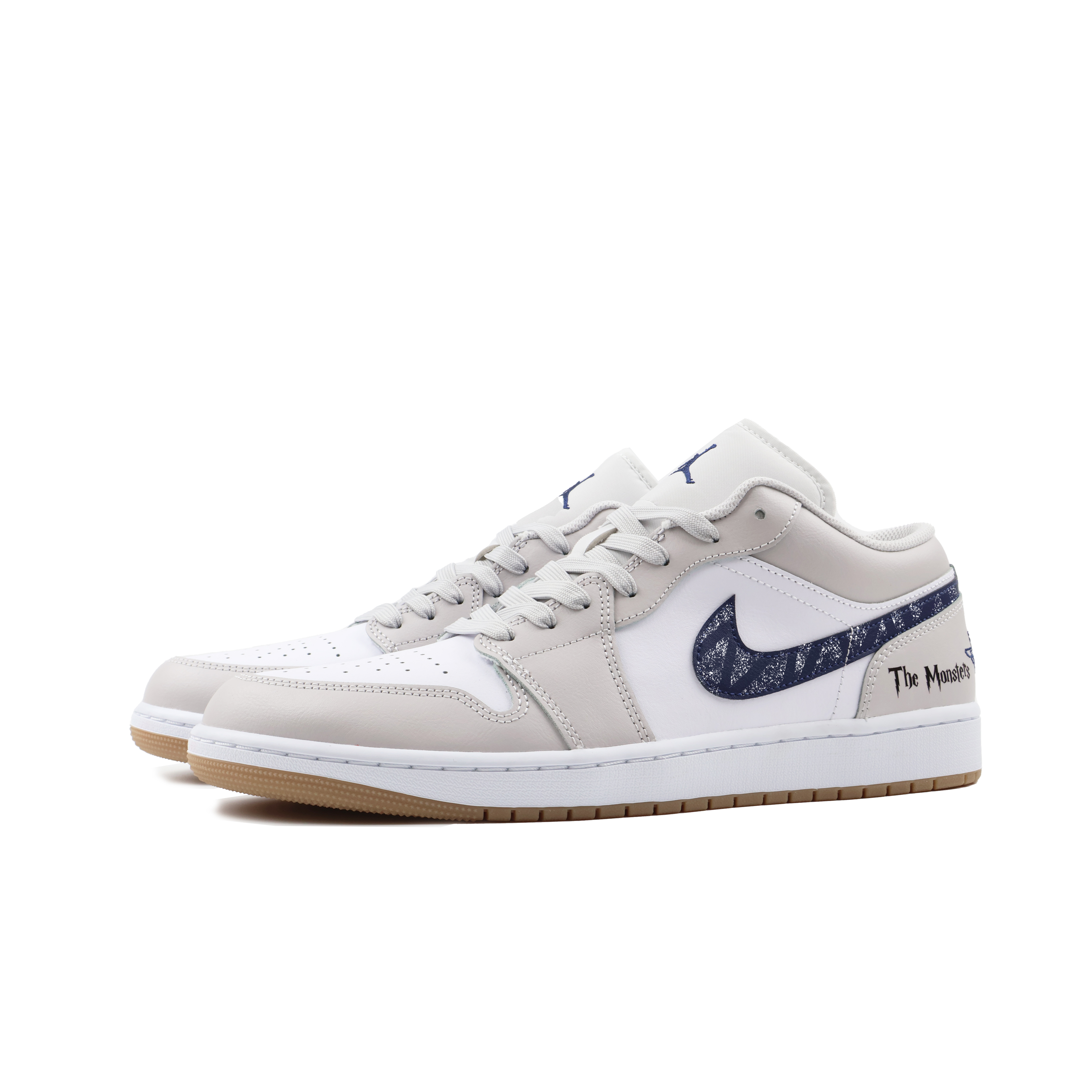 Jordan Air Jordan 1 Low top Vintage Basketball Shoes Unisex Gray White
