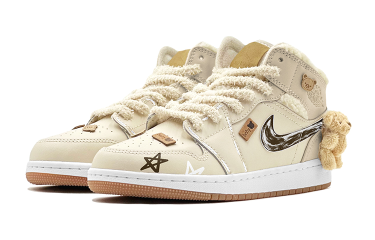 Jordan Air Jordan 1 Vintage Basketball Shoes Women’s High Top Brown