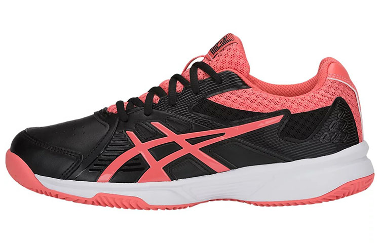 Asics Court Slide Clay Comfortable Low top Tennis Shoes Women's Black Orange