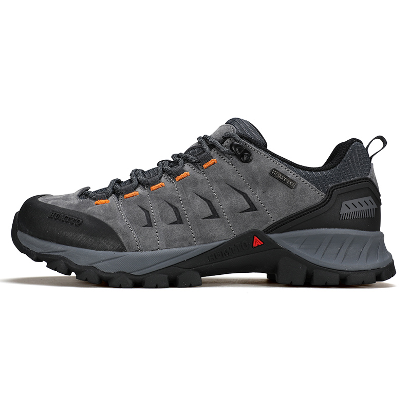 HUMTTO Cushioning Slip Resistant Abrasion Resistant Breathable Support Grip Low top Hiking Shoes Men’s Dark Gray