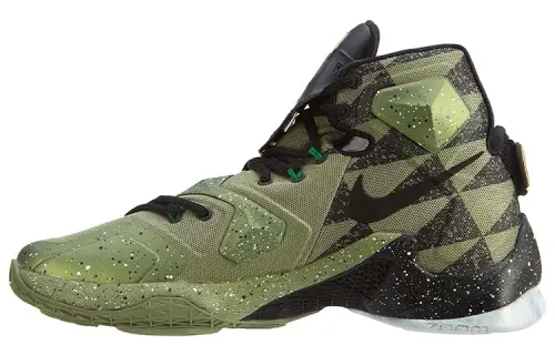 Nike Lebron 13 All-Star James 13 OG model round toe lace-up shock-absorbing anti-slip high-top practical basketball shoes men's military green 2016 All-Star