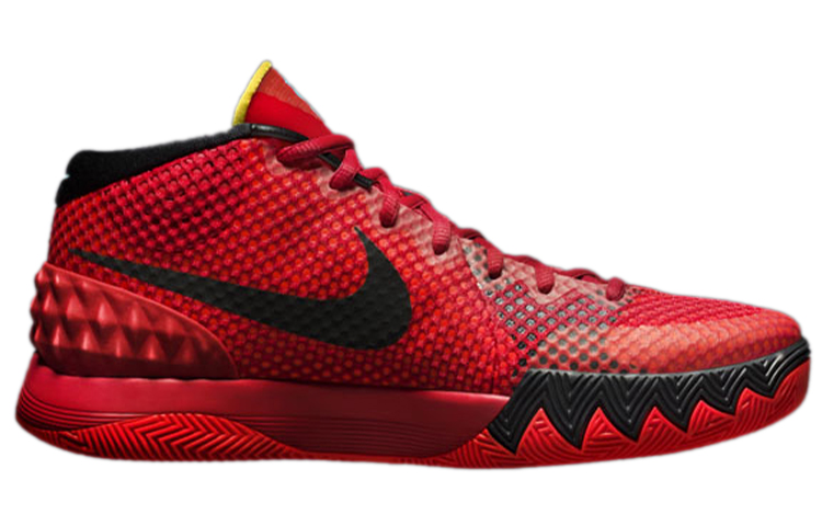 Мужские кроссовки Nike Kyrie 1 (красно-черные) — Красный / чёрный — фото 2