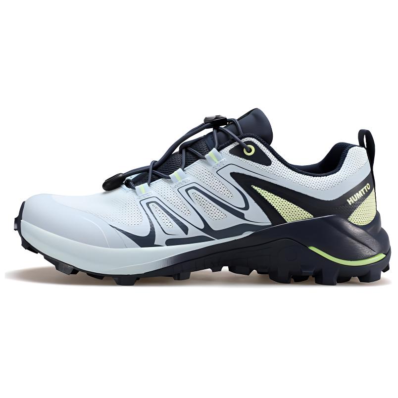 HUMTTO Comfortable Slip Resistant Slip Resistant Low top Mountaineering Shoes Men’s Blue Gray