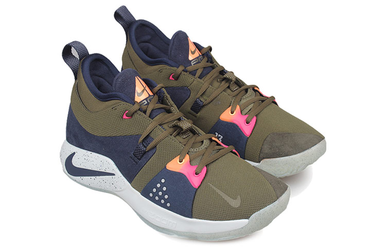 Мужские кроссовки Nike PG 2 OG (хаки / синий) — фото 3