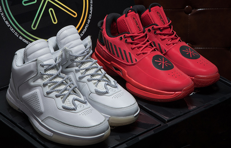Li Ning Basketball Shoes Men’s Mid Top White/Red