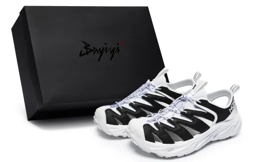 HOKA ONE ONE Hopara Collection 811 Manufacturing, Warrior Black, Special Shoe Box, Minimalist Style, Outdoor