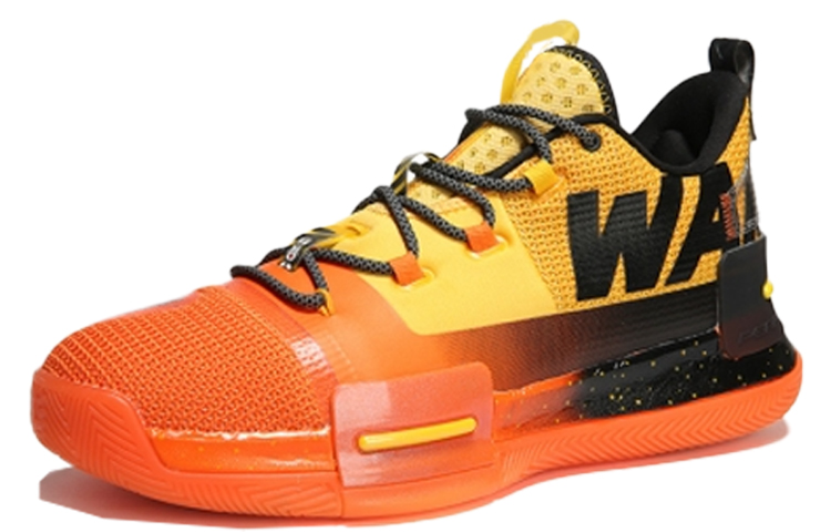 PEAK Flash Cushioning Slip Resistant Abrasion Resistant Mid top Basketball Shoes Men’s Orange