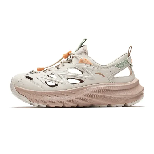 Anta Slip Resistant Breathable Abrasion Resistant Lightweight Grip Support River Trekking Shoes Women's Gray Pink