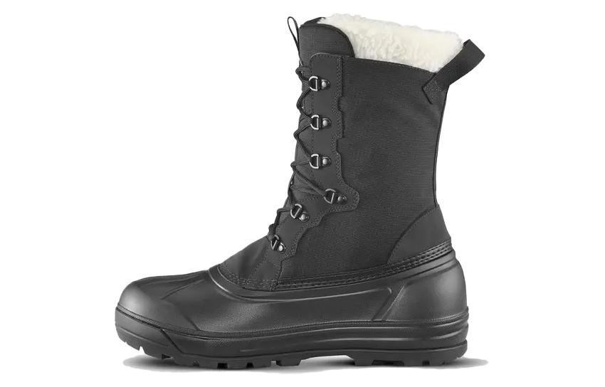 DECATHLON SH900 Thermal Abrasion Resistant Crew Snow Boots Men's Black