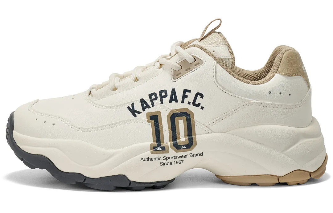 Kappa Slip Resistant Abrasion Resistant Low top Chunky Sneakers Unisex White Gray Khaki