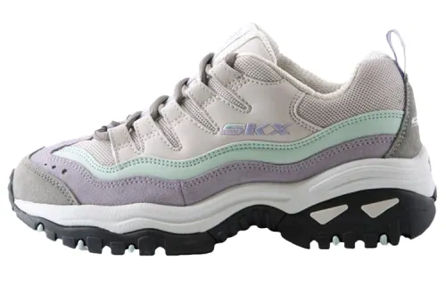 Skechers Energy Textile, Synthetic Leather Low top Chunky Sneakers Women's Gray Purple