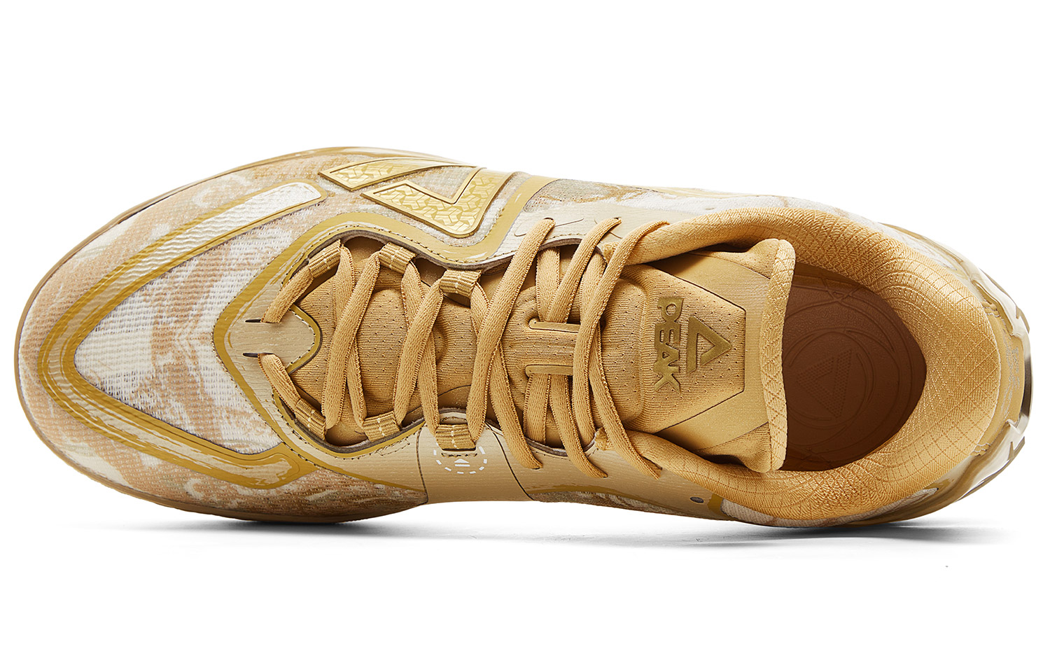 PEAK Cushioning Slip Resistant Coverage Rebound Low top Basketball Shoes Men’s Yellow Brown Gold
