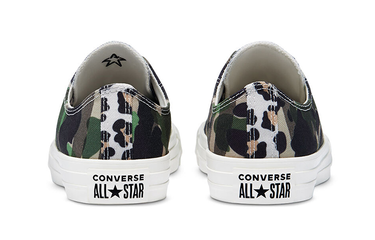 Женские кеды Converse Chuck Taylor All Star Low Top (зеленый камуфляж) — фото 4