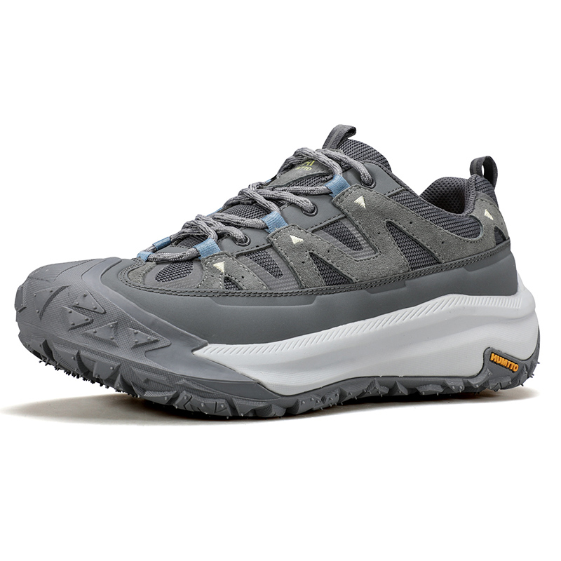 HUMTTO Fashion And Versatile Comfortable Impact Resistant Rebound Grip Low top Hiking Shoes Men’s Gray