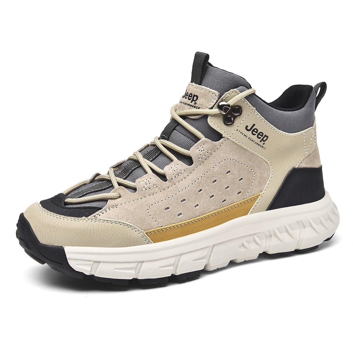 Jeep Mid top Mountaineering Hiking Shoes Men’s Sand