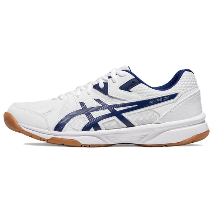 ASICS RIVRE CF Fabric Abrasion Resistant Low top Badminton Shoes Unisex White Blue