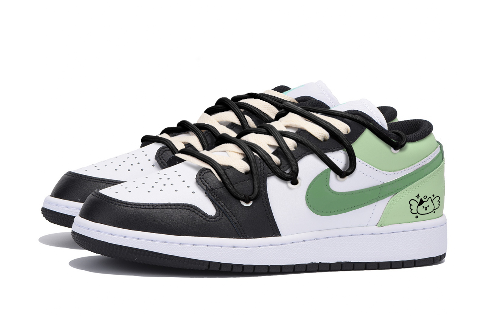 Jordan Air Jordan 1 Vintage Basketball Shoes Men’s Low Top Black Green