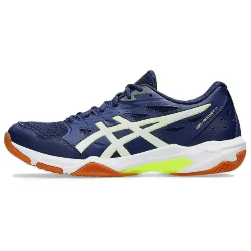 ASICS Gel Rocket 11 Abrasion Resistant Abrasion Resistant Low top Training Shoes Unisex Blue Yellow