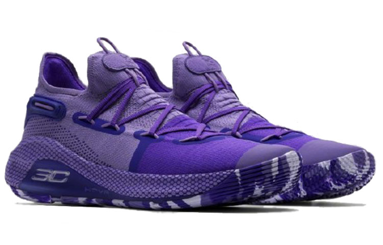 Женские кроссовки Under Armour Curry 6 (фиолетовые) — фото 3