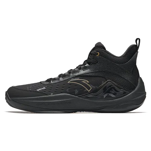 Anta Mountain 2.5 Lite Black Warrior Cushioning Slip Resistant Abrasion Resistant High top Basketball Shoes Men's Black