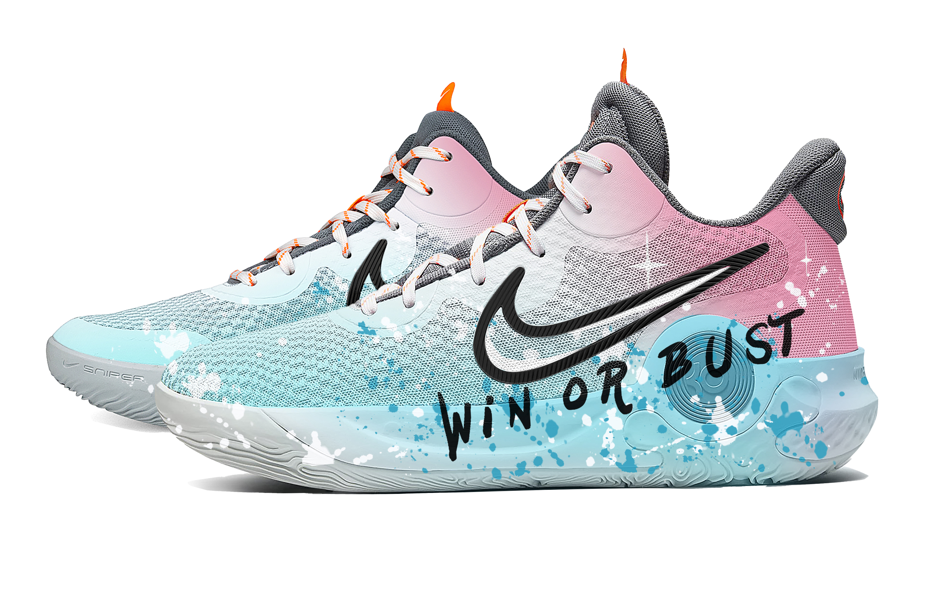Nike KD Trey 5 IX Observer White Box Slip Resistant Abrasion Resistant Mid top Basketball Shoes Unisex Blue