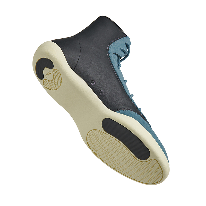 EQLZ EQUALIZER Vintage Basketball Shoes Unisex High Top Phantom Black/Classical Style Blue